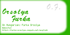 orsolya furka business card